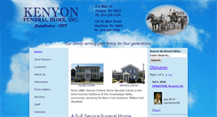 Desktop Screenshot of kenyonfuneralhome.com